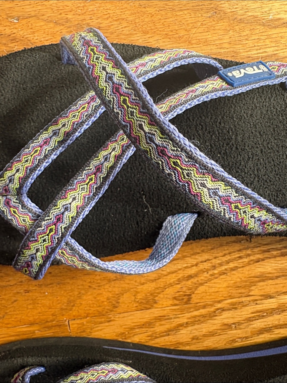 Teva Black and Blue Strappy Women's Sandals - Picture 6 of 7